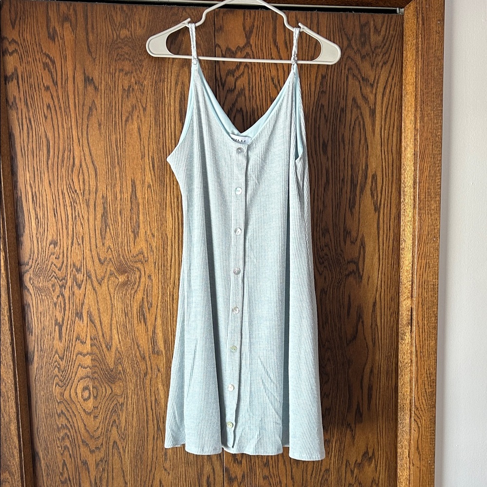 Gilli Light Blue faux Button-Down Dress